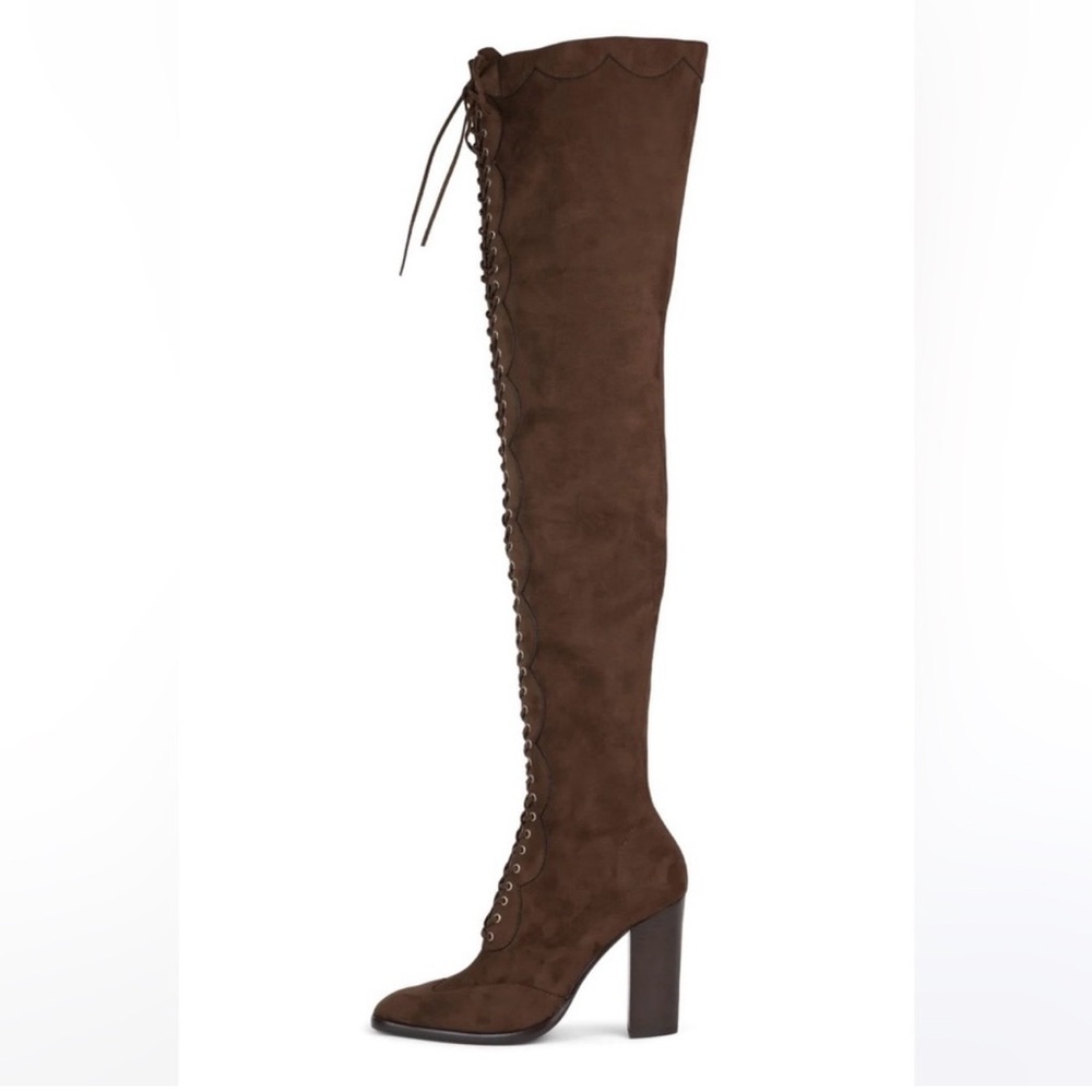 JEFFREY CAMPBELL Olianna Thigh- high lace-up riding boots - Picture 4 of 16